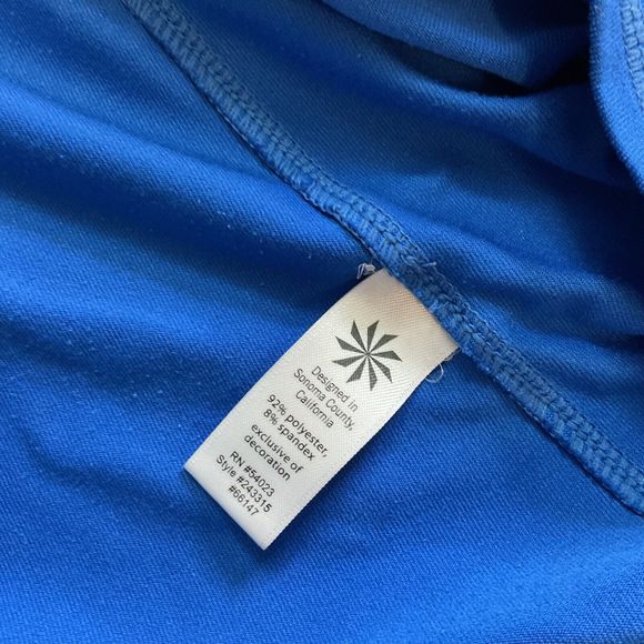 Athleta Half Zip Reflective Running Wild Reflective Top Blue 243315 Size XL - Picture 9 of 9